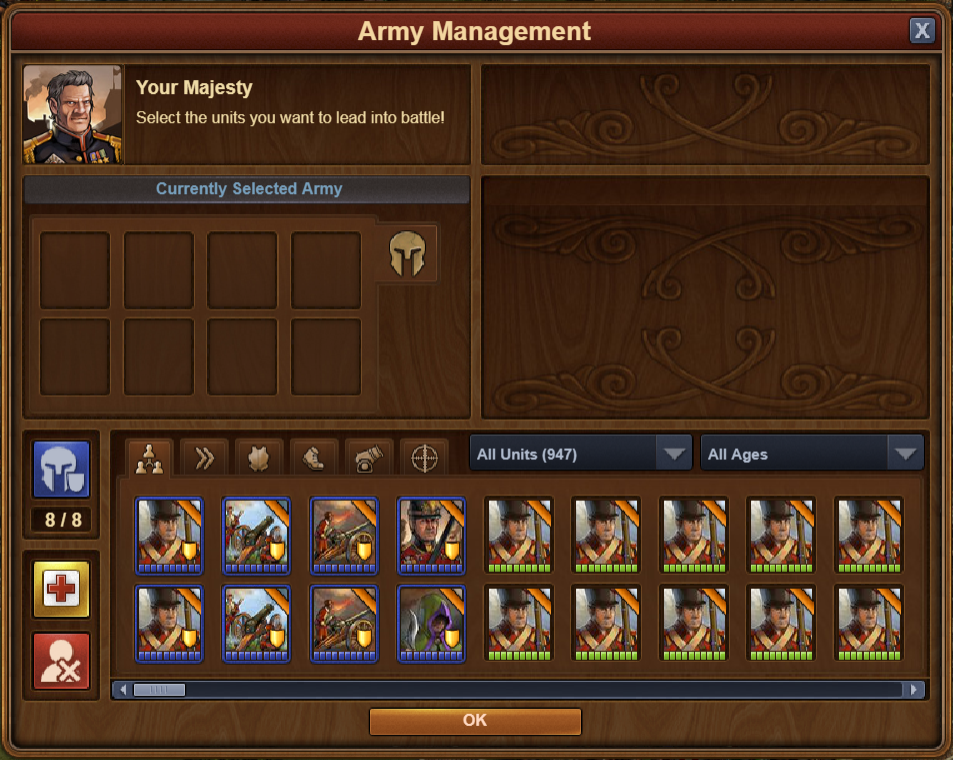 forge of empires army management